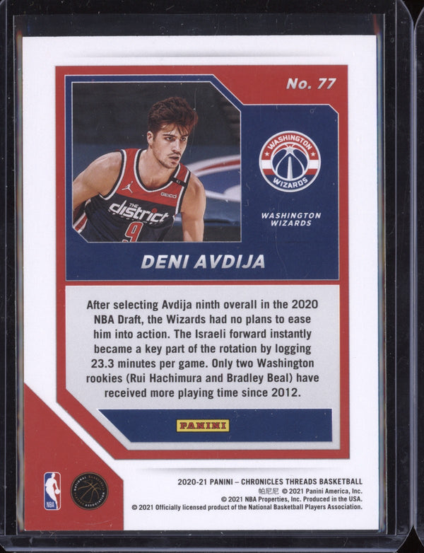 Deni Avdija 2020/21 Panini Chronicles Threads Red RC 121/149