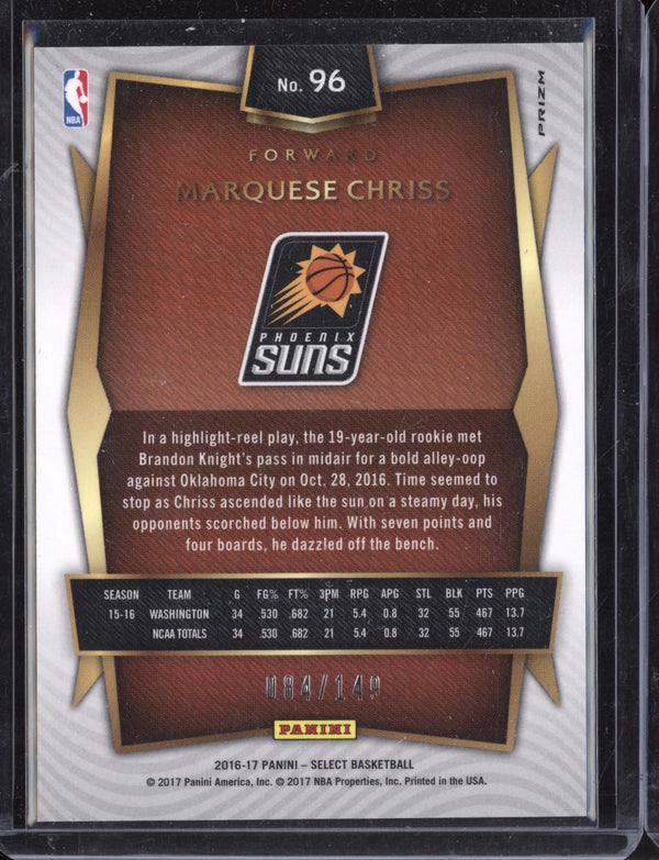 Marquese Chriss 2016-17 Panini Select Concourse White RC 084/149