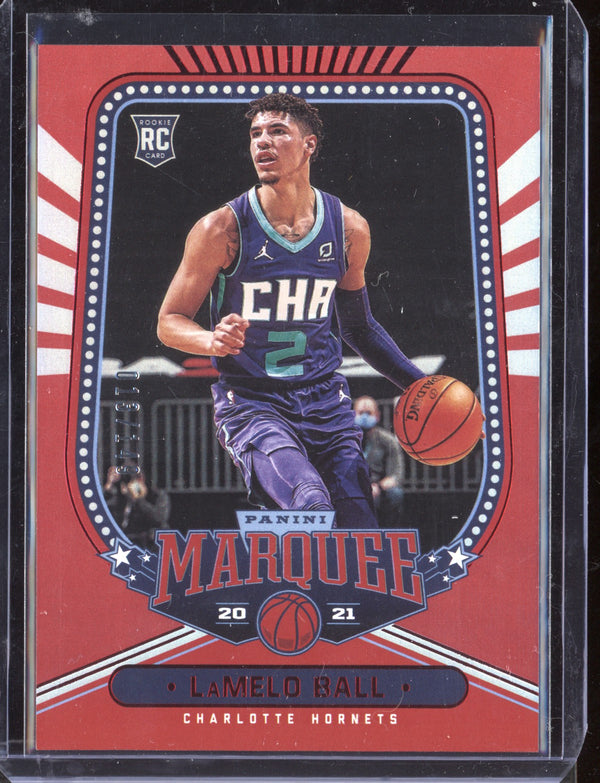 Lamelo Ball 2020/21 Panini Chronicles Marquee Red RC 13/149