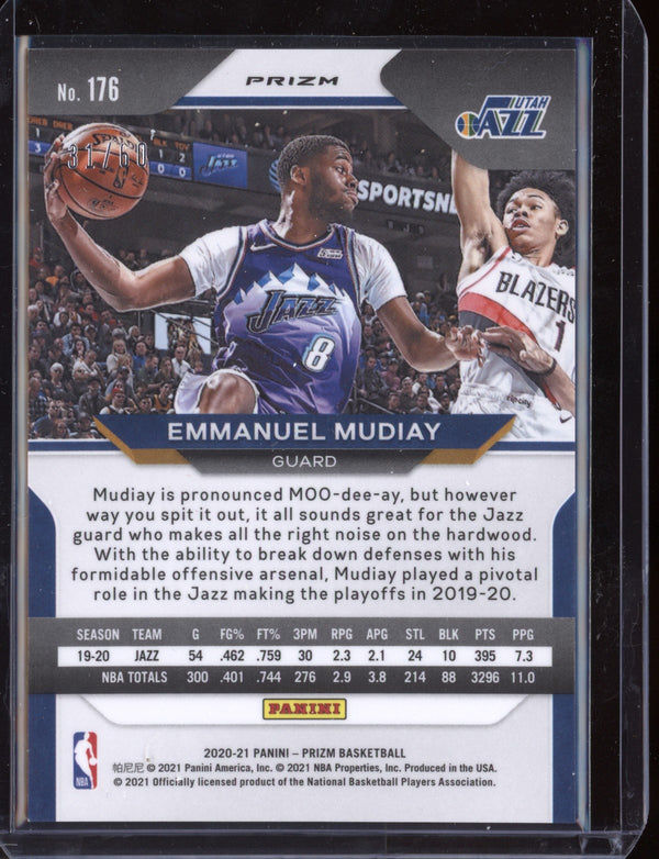 Emmanuel Mudiay 2020-21 Panini Prizm Orange Wave 31/60