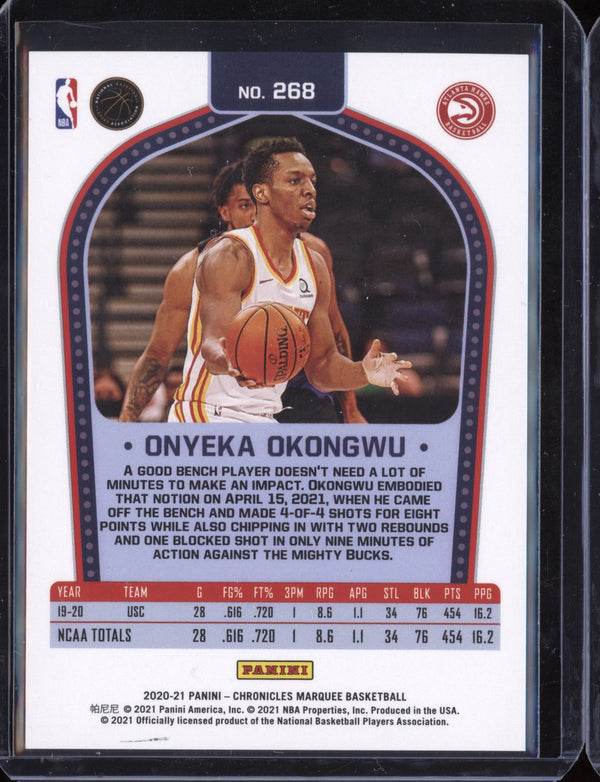 Onyeka Okongwu 2020/21 Panini Chronicles Marquee Red RC 89/149