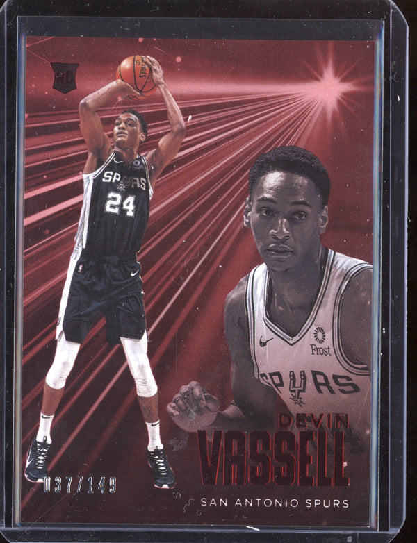 Devin Vassell 2020/21 Panini Chronicles Essentials Red RC 37/149