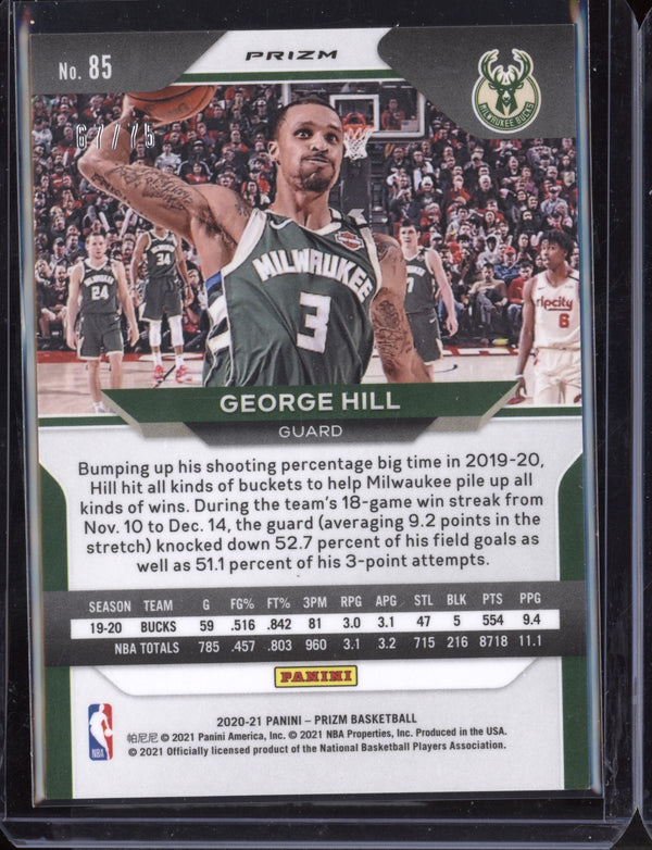 George Hill 2020-21 Panini Prizm Purple Disco 67/75