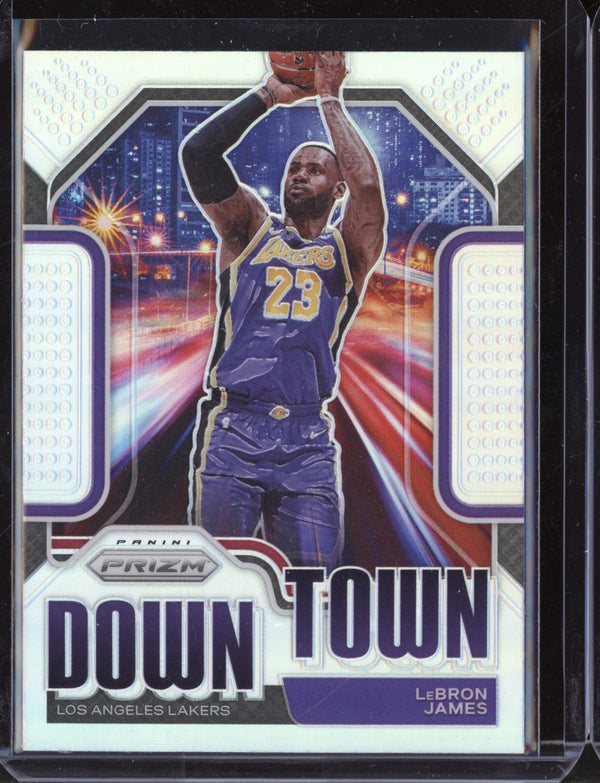 Lebron James 2020-21 Panini Prizm Downtown Silver