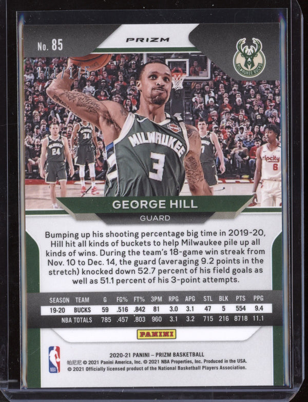 George Hill 2020-21 Panini Prizm Purple Cracked Ice 141/175