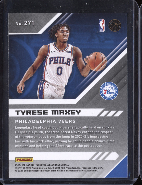 Tyrese Maxey 2020/21 Panini Chronicles XR Pink RC