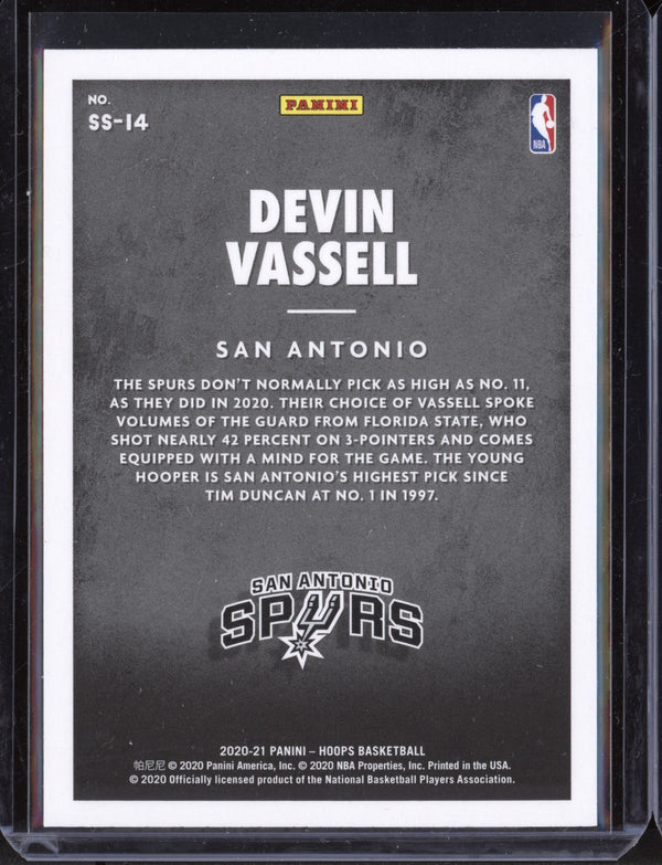 Devin Vassell 2020-21 Panini Hoops Now Playing Holo RC