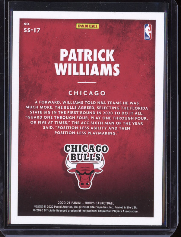 Patrick Williams 2020-21 Panini Hoops Now Playing Holo RC