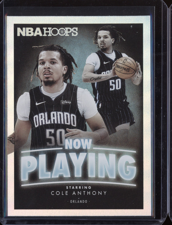 Cole Anthony 2020-21 Panini Hoops Now Playing Holo RC