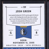 Josh Green 2020/21 Panini Chronicles Blue RC 9/99