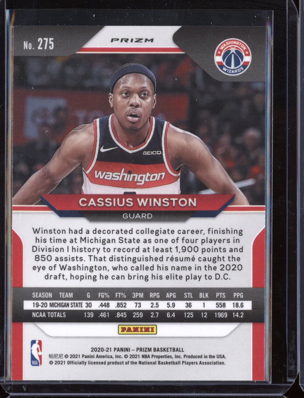 Cassius Winston 2020-21 Panini Prizm Silver RC