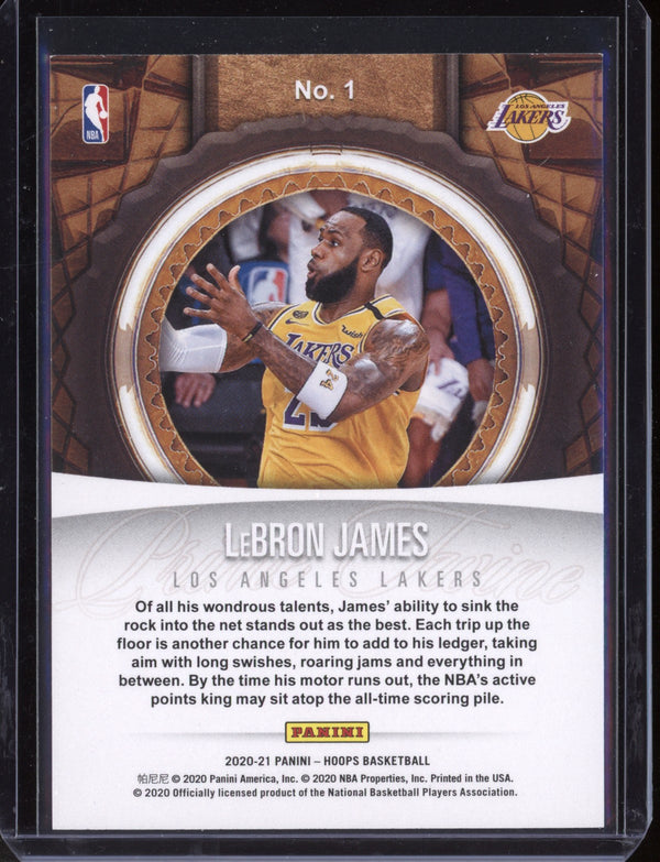 LeBron James 2020-21 Panini Hoops Prime Twine