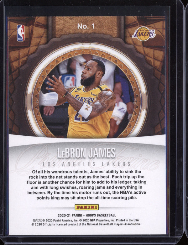 LeBron James 2020-21 Panini Hoops Prime Twine