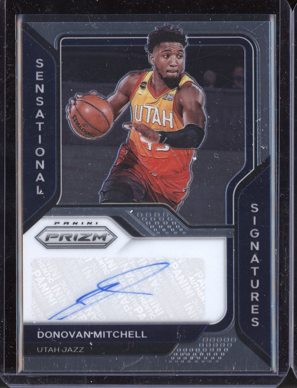 Donovan Mitchell 2020-21 Panini Prizm Sensational Signatures Auto