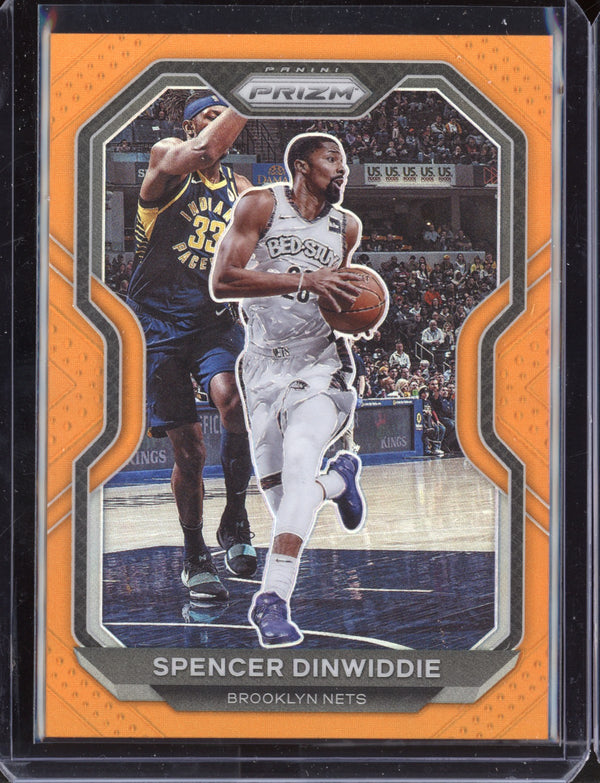 Spencer Dinwiddie 2020-21 Panini Prizm Orange 02/49