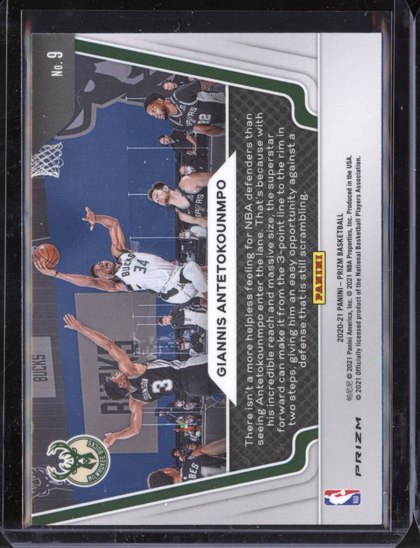 Giannis Antetokounmpo 2020-21 Panini Prizm Widescreen Disco