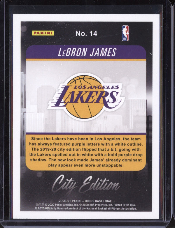 LeBron James 2020-21 Panini Hoops City Edition