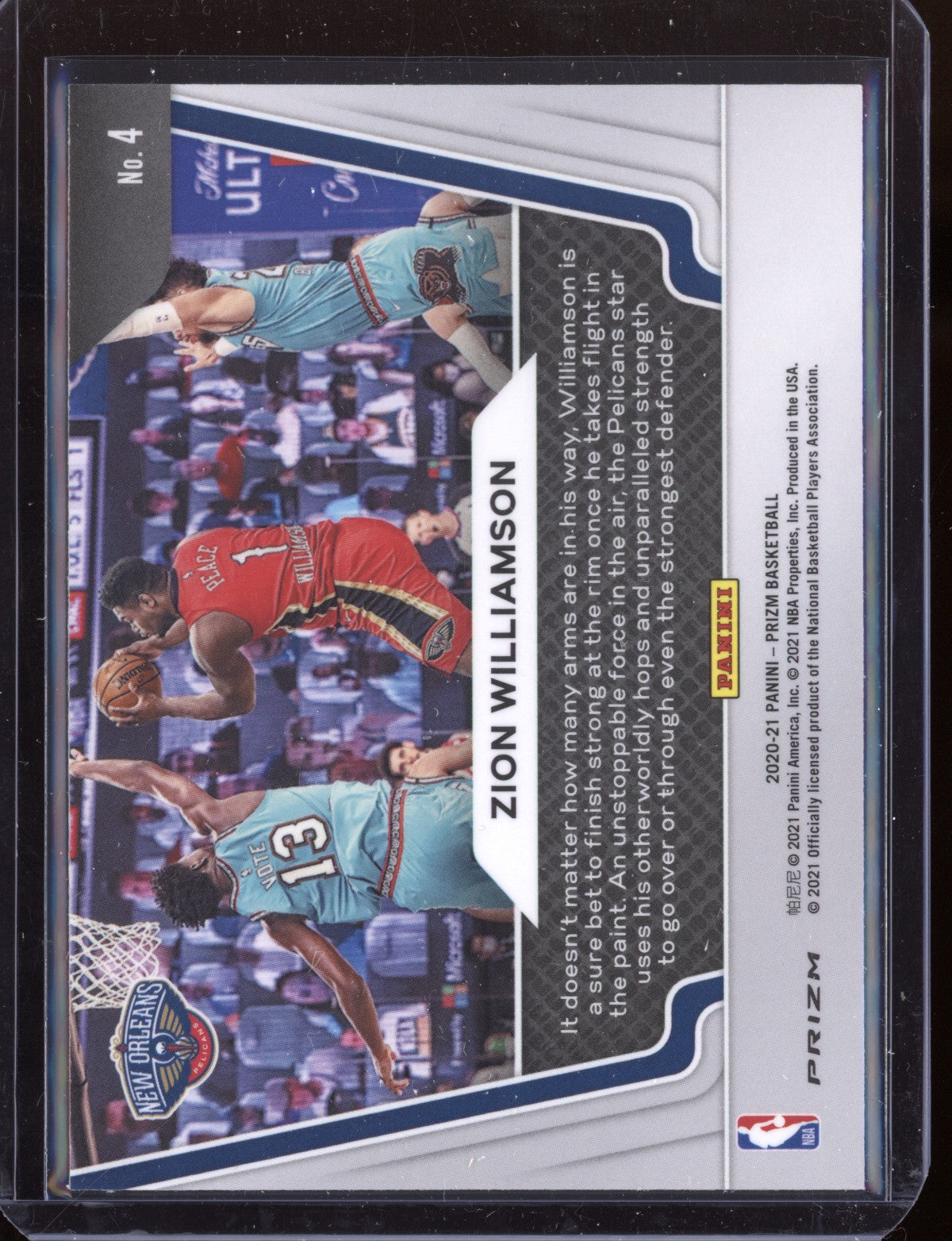 Zion Williamson 2020-21 Panini Prizm Widescreen Silver Prizm