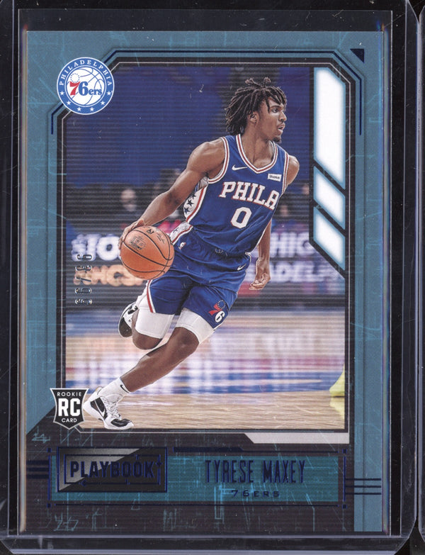 Tyrese Maxey 2020/21 Panini Chronicles Playbook Blue RC 93/99