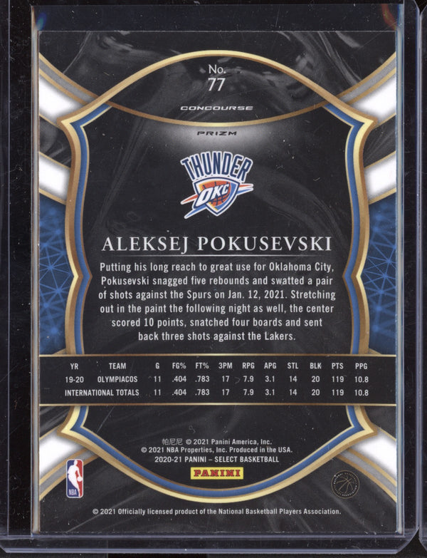 Aleksej Pokusevski 2020-21 Panini Select Concourse Silver RC