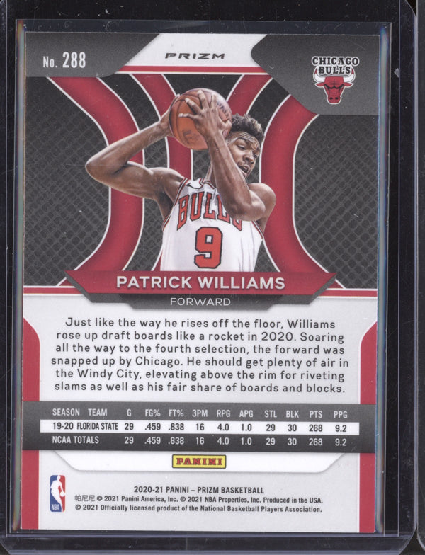 Patrick Williams 2020-21 Panini Prizm Blue Wave RC