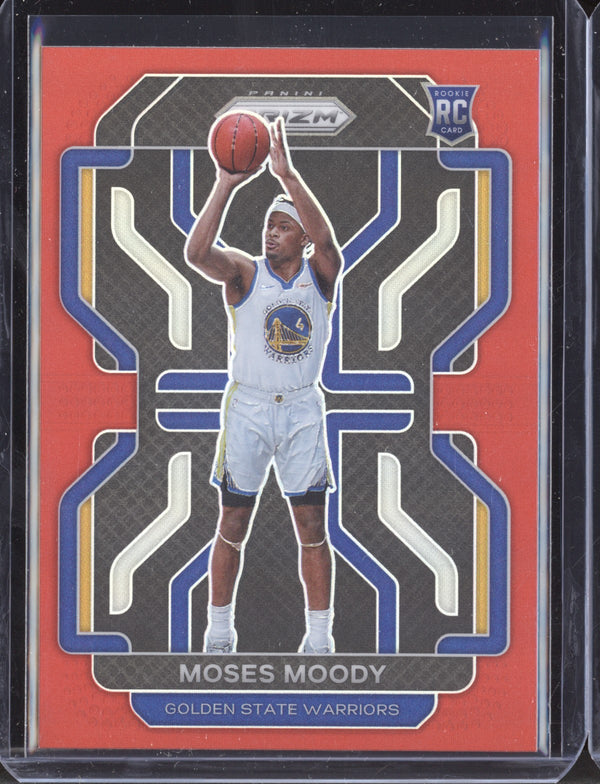 Moses Moody 2021-22 Panini Prizm Red Prizm RC 93/299