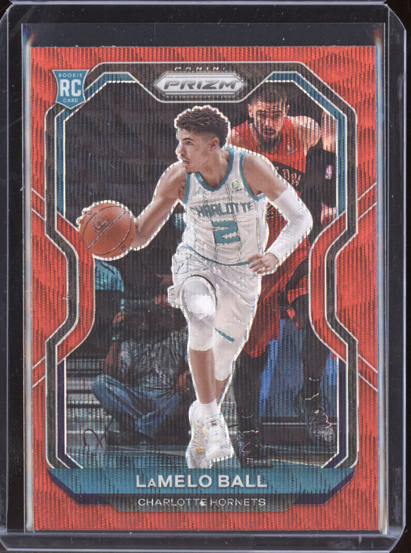 Lamelo Ball 2020-21 Panini Prizm Ruby Wave RC