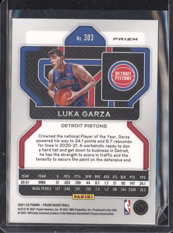 Luka Garza 2021-22 Panini Prizm Silver Prizm RC