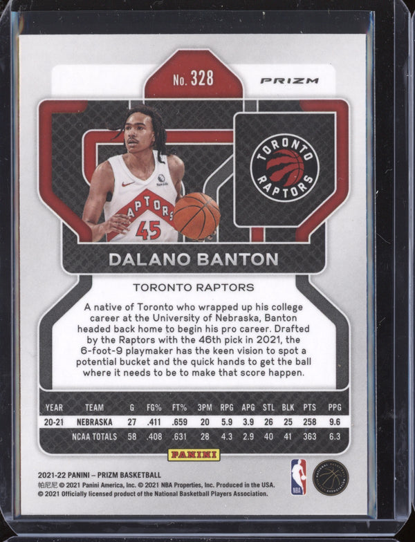 Delano Banton 2021-22 Panini Prizm Silver Prizm RC