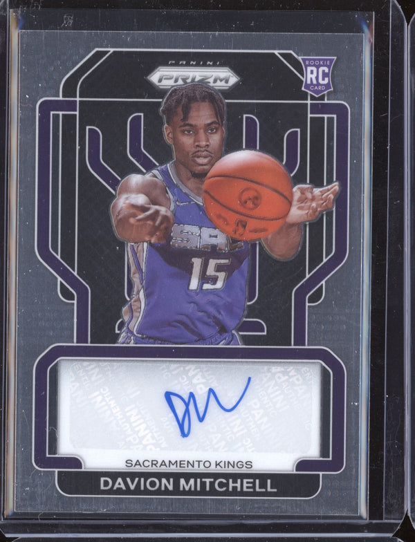 Davion Mitchell 2021-22 Panini Prizm Rookie Signatures RC