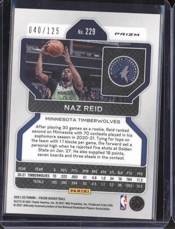 Naz Reid 2021-22 Panini Prizm Blue Ice 40/125