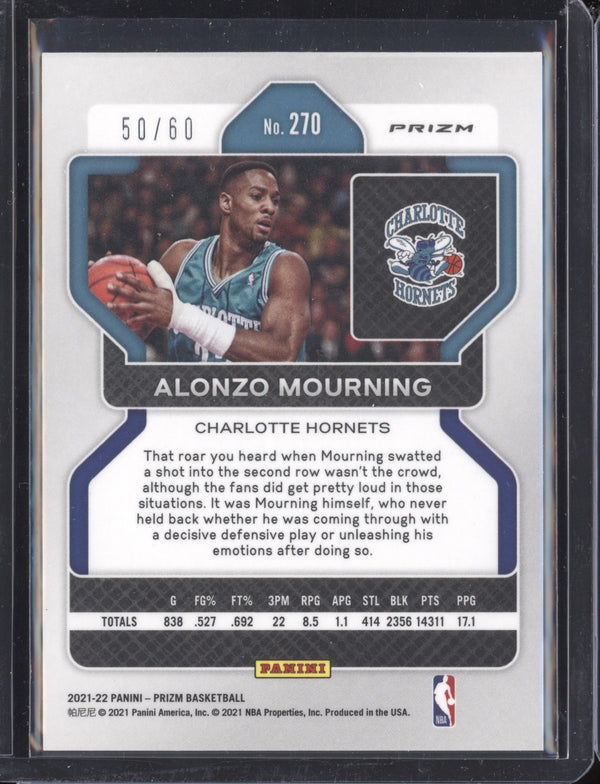 Alonzo Mourning 2021-22 Panini Prizm Orange Wave Prizm 50/60