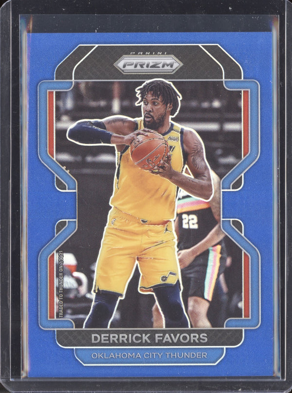 Derrick Favors 2021-22 Panini Prizm Blue Prizm 77/199