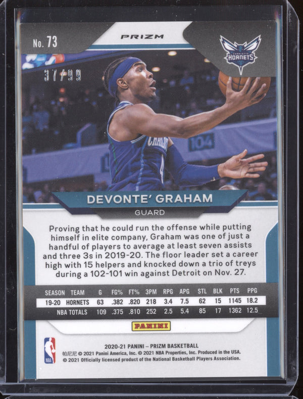 Devonte Graham 2020-21 Panini Prizm Purple Prizm 37/99