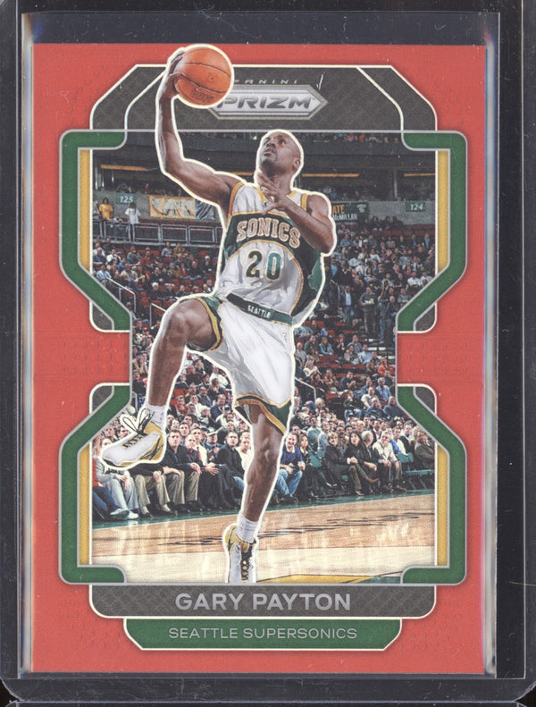 Gary Payton 2021-22 Panini Prizm Red Prizm 22/299