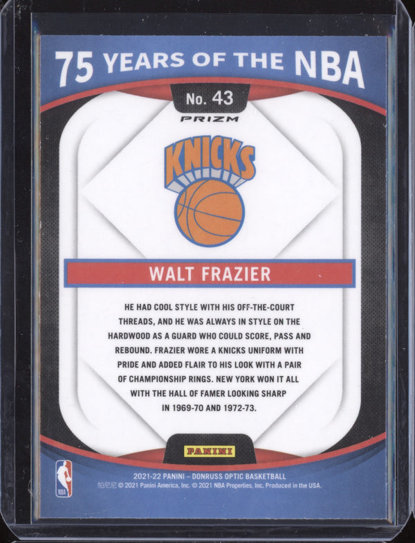 Walt Frazier 2021-22 Panini Prizm 75 Years Of NBA Optic