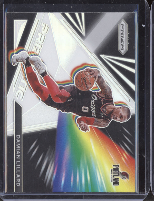 Damian Lillard 2021-22 Panini Prizm Prizmatic Silver