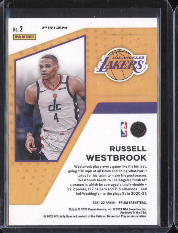 Russell Westbrook 2021-22 Panini Prizm Mindset Hyper