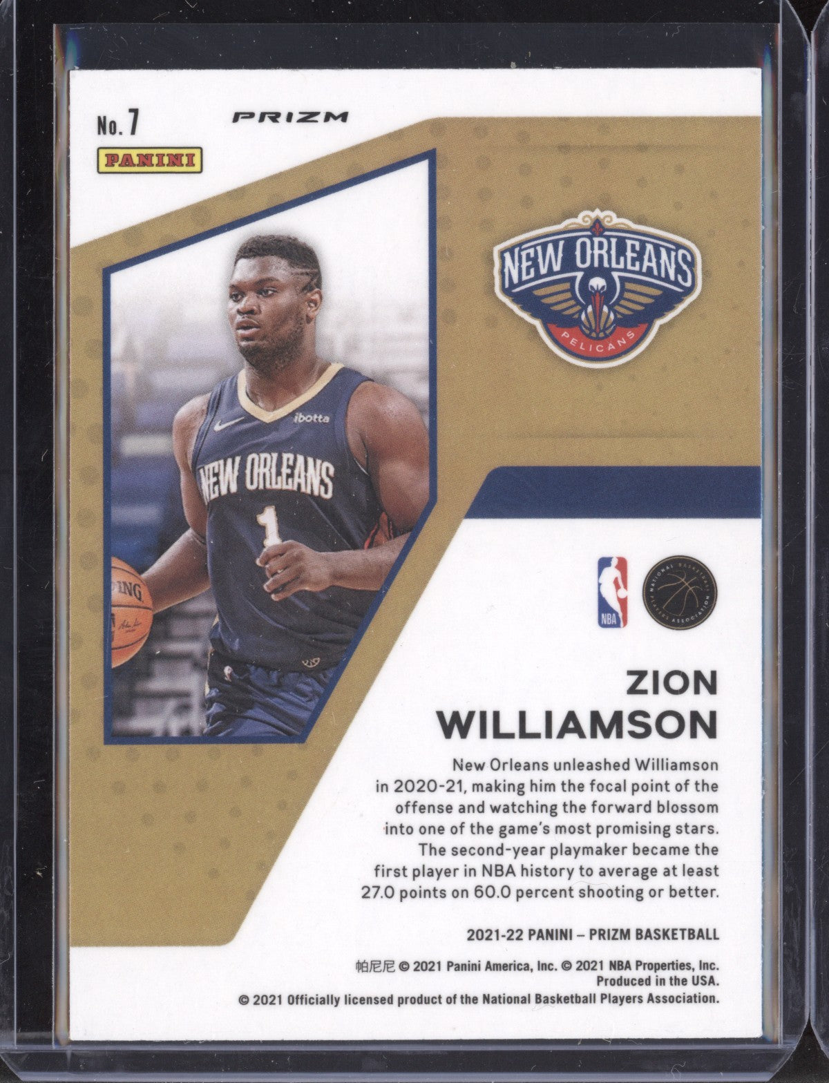 Zion Williamson 2021-22 Panini Prizm Mindset Hyper