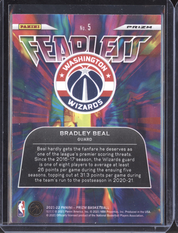 Bradley Beal 2021-22 Panini Prizm Fearless Silver