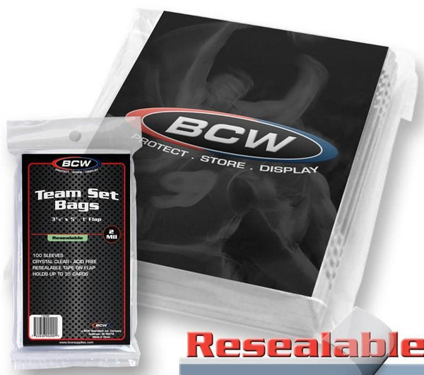 BCW Team Set Bags Resealable (3" 3/8 x 5")