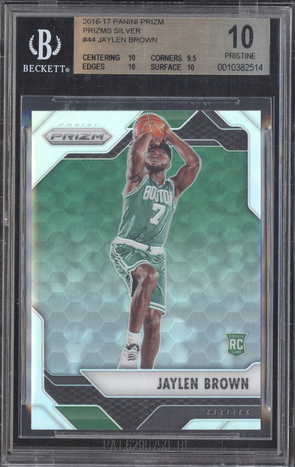 Jaylen Brown 2016-17 Panini Prizm 44 Silver RC BGS 10