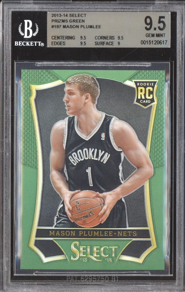 Mason Plumlee 2013-14 Panini Select 197 Green RC 4/5 BGS 9.5