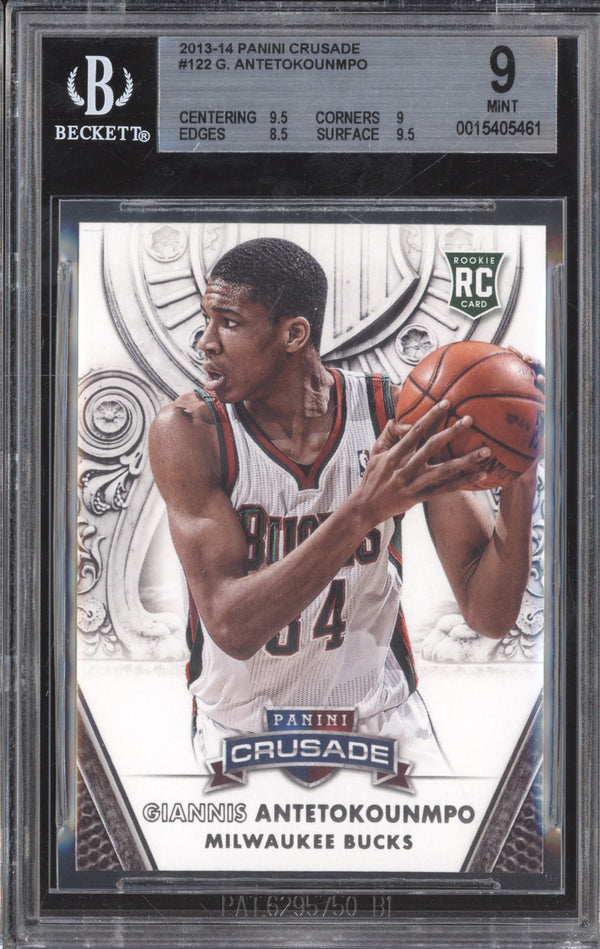 Giannis Antetokounmpo 2013-14 Panini Crusade 122 RC BGS 9