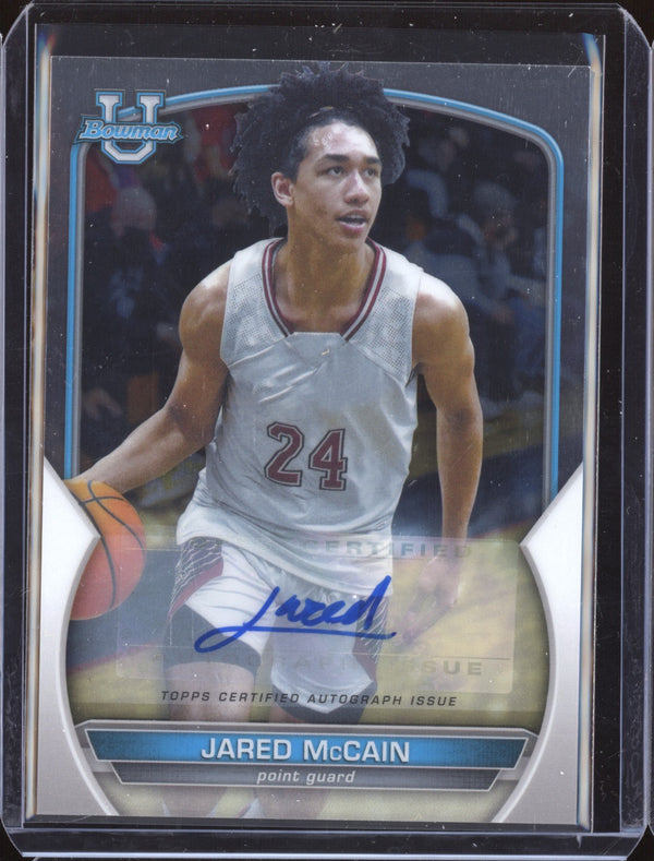 Jared McCain 2022-23 Bowman University Chrome 27 Auto RC