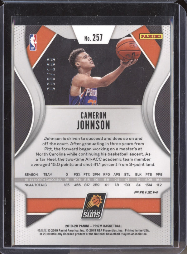 Cameron Johnson 2019-20 Panini Prizm 257 Blue RC 98/199