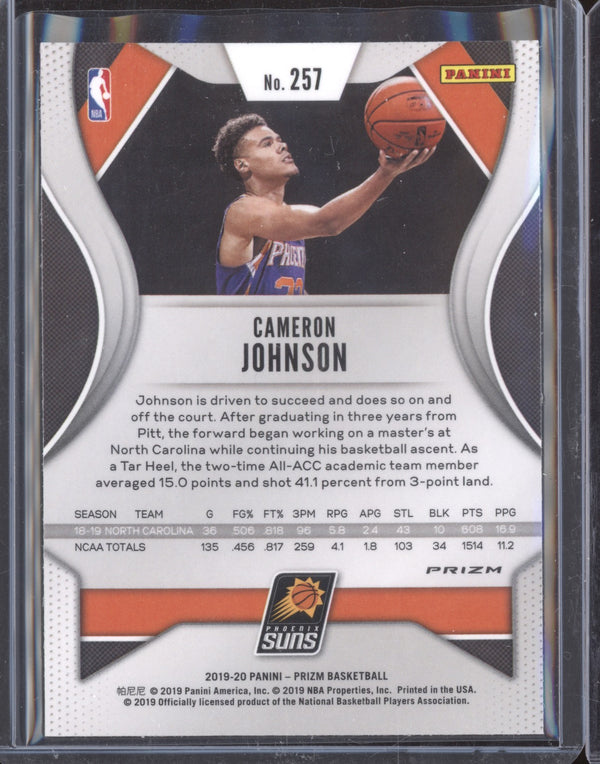 Cameron Johnson 2019-20 Panini Prizm 257 Green RC