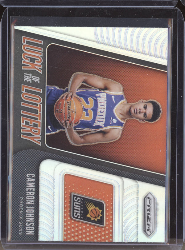 Cameron Johnson 2019-20 Panini Prizm 11 Luck of the Lottery Silver RC