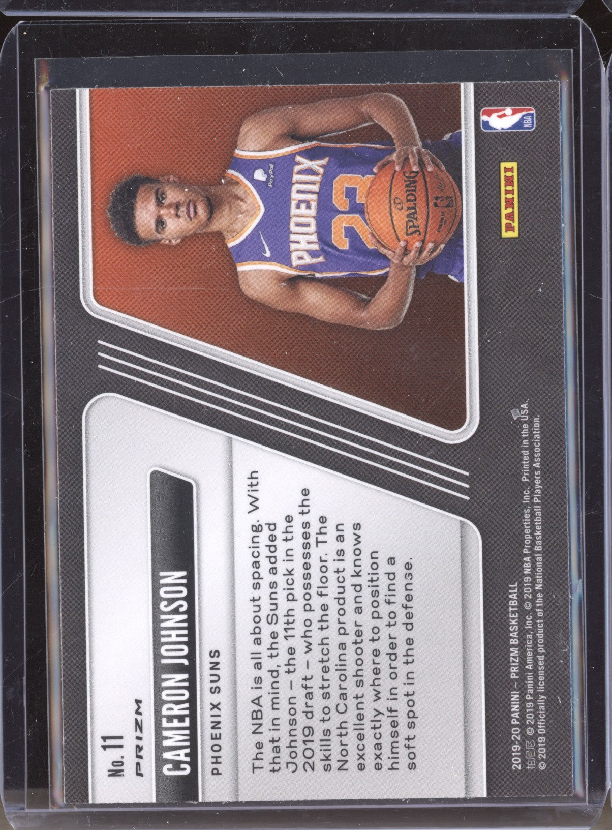 Cameron Johnson 2019-20 Panini Prizm 11 Luck of the Lottery Silver RC