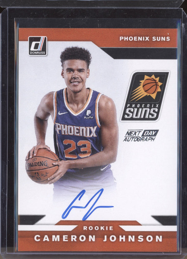 Cameron Johnson 2019-20 Panini Donruss ND-CJN Next Day Auto RC